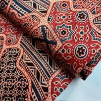 Mashru Silk Ornament red