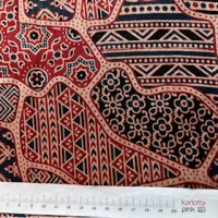 Mashru Silk Ornament red