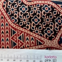 Mashru Silk Ornament red