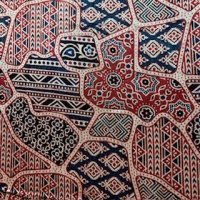 Mashru Silk Ornament red