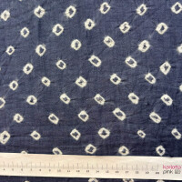 Batikprint white rings on blue