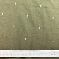 Indischer Jacquardstoff Golden drops on green