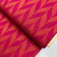 Indischer Jacquardstoff Zigzag pink orang
