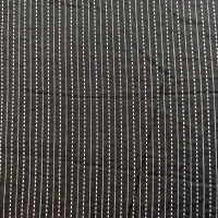 Indischer Jacquardstoff Stitched stripes on black