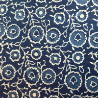 Blockprint INDIGO Flower