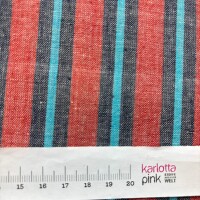 Handloom Stripes red turquoise