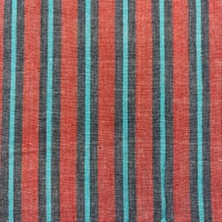 Handloom Stripes red turquoise