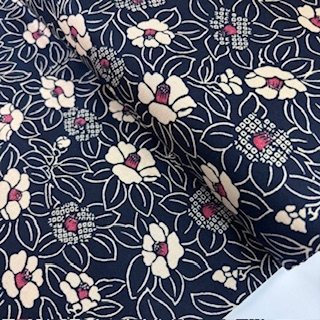 japanischer Stoff Asanoha blau