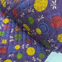 japanischer Stoff Asanoha blau