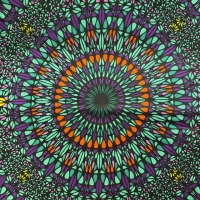 Waxprint Ocean Eye orange