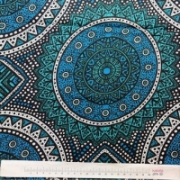 Waxprint Circles blueish