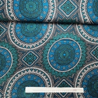 Waxprint Circles blueish