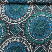Waxprint Circles blueish