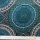 Waxprint Circles blueish