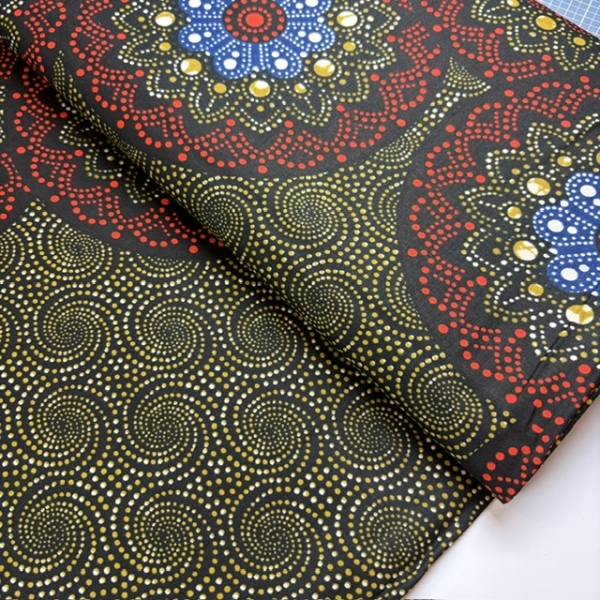afrikanischer waxprint stoff rot venua