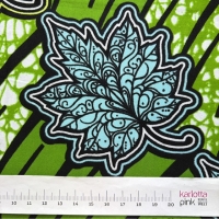 Waxprint Maple Leaf green