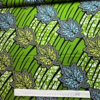 Waxprint Maple Leaf green