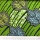 Waxprint Maple Leaf green