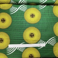 Waxprint Radiant Sun green