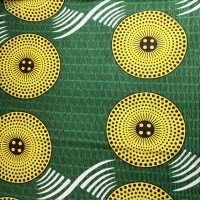 Waxprint Radiant Sun green