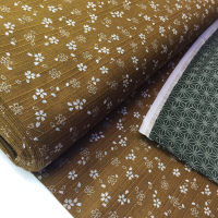 Double-Face Blume Asanoha gold/grün